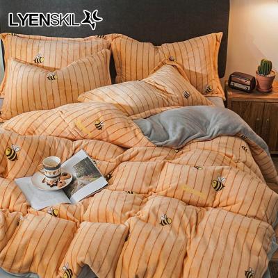 家柏饰(CORATED)四件套双面加厚保暖被套床单法床上三件套