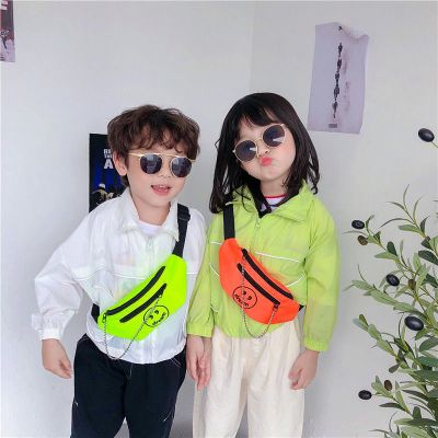 儿童笑脸包可爱2021新款男女孩胸包时尚轻便小腰包潮宝宝斜挎包夏宇璇