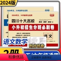 语文+数学[小升初招生分班必刷卷] [正版]2024年四川十大名校小升初招生初一入学分班必刷卷语文数学试卷绵阳成都市小学