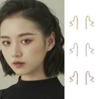 925简约几何纯银耳钉女耳环ins风耳饰小众设计楼梯造型韩国送女朋友老婆情人节七夕生日礼物