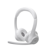 罗技(Logitech)Zone 300无线蓝牙耳机麦克风 头戴式耳机降噪麦克风 视频会议培训办公网课话务耳麦 白色