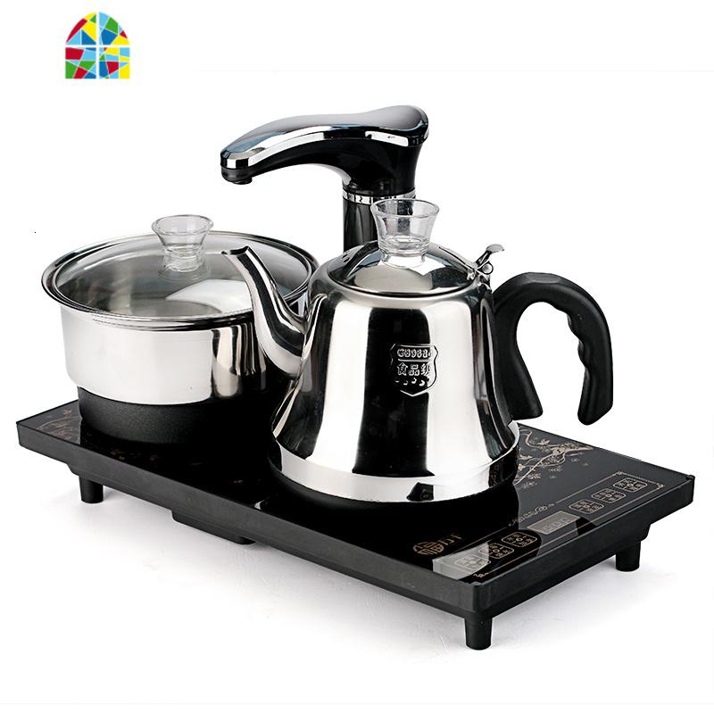 电茶炉全自动上水玻璃电热水壶烧水壶泡茶器煮茶器套装家用不锈钢 FENGHOU 全自动黑色(桶装水款)主机尺寸20*37