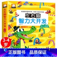 [3~4岁]左右脑开发 [正版]幼儿左右脑开发智力潜能大开发 儿童1-2-3-4-5-6岁全脑思维逻辑专注力训练宝宝启蒙