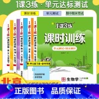 数学[北京专版] 七年级上 [正版]任选北京版一课三练课时训练语文数学英语地理政治生物七八九年级上下册初一二初三1课3练