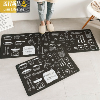 厨房地垫长条防滑可擦防油免洗家用耐脏防水地毯防滑垫子垫脚垫 三维工匠