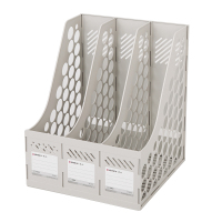 齐心 B2173 经济型资料架/文件框 三格灰