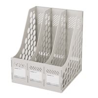 齐心 B2173 经济型资料架/文件框 三格灰