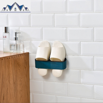 浴室拖鞋架壁挂挂式墙壁厕所鞋子收纳卫生间免打孔鞋架置物架 三维工匠