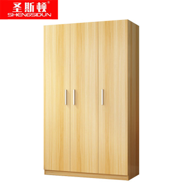圣斯顿LK-HY1812三门更衣柜1800*1200*500mm浅胡桃色