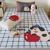 夏季ins卡通乳胶凉席三件套可爱狗狗猫咪宿舍儿童软席子1.5m1.8米_725