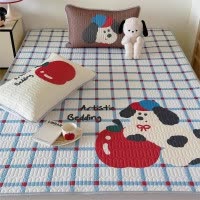 夏季ins卡通乳胶凉席三件套可爱狗狗猫咪宿舍儿童软席子1.5m1.8米_725