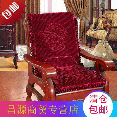 单人座实木沙发垫防滑加厚海绵沙发坐垫带靠背连体红木椅一坐一靠