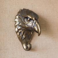 家柏饰(CORATED)树脂金属铜色兽头 挂钩装饰挂件壁挂复古艺术 大象犀牛 鹰