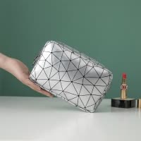 网红化妆包女小号便携大容量ins风超火随身口红洗漱包品收纳袋盒收纳袋 三维工匠收纳盒