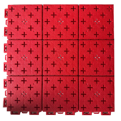 瑾如云海 防滑地垫 镂空拼接地垫 H1红色 34*34cm 平方米