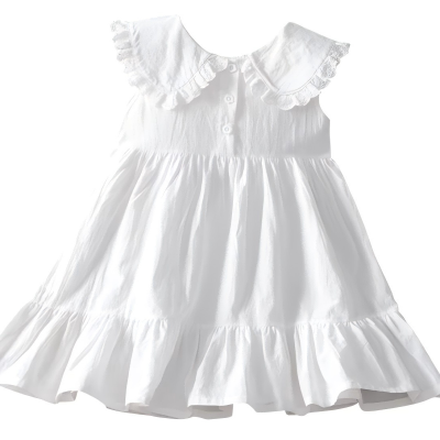 儿童白裙