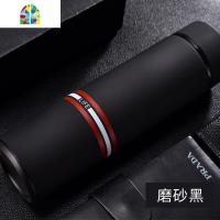 学生保温杯男磨砂面泡茶带滤网创意简约风不漆个性水杯子潮流女 FENGHOU 黑色500ml