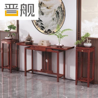 晋舰玄关桌入户门厅客厅条案新中式木制供桌靠墙玄关台100半圆组合款