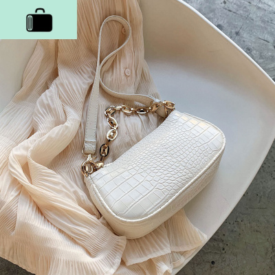 今年流行包包小简约法棍女百搭法式时尚2020新款潮小众腋下包白色NEW LAKE女士单肩包