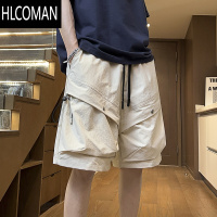 HLCOMAN工装短裤男款夏季潮牌高街大口袋美式运动高端裤子休闲五分中裤男