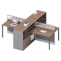 科朔 办公桌职员桌 员工桌 板式屏风桌 四人位 KS-06L3049