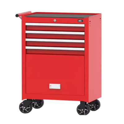 围达 抽屉式工具车 四抽一门红色 个