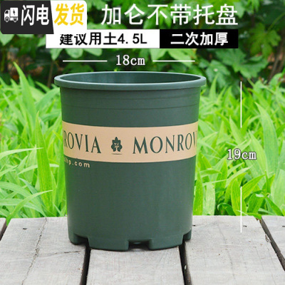三维工匠加仑盆二代 加厚塑料花盆北欧简约树脂大号月季绿萝花盆创意 个 [10个装]军绿色1.5加仑(无托)买10花盆容器