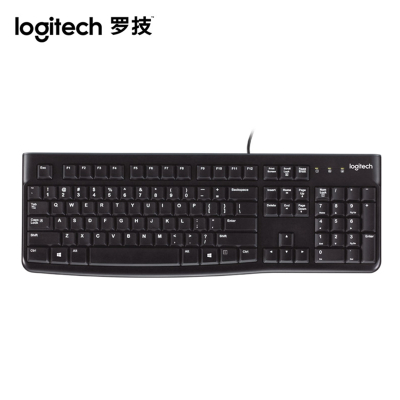 罗技（Logitech）K120有线键盘电脑台式笔记本家用办公游戏键盘USB防泼溅