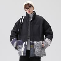 男装秋冬季潮流羽绒服情侣新款保暖加厚外套立领面包服男士羽绒服