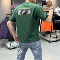 短袖男潮牌ins港风男士T恤夏季衣服新款刺绣痞帅潮男半袖男生圆领