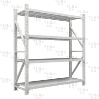 翌嘉 仓储货架库房置物架中型货架灰白色主架1500*600*2000mm/200kg