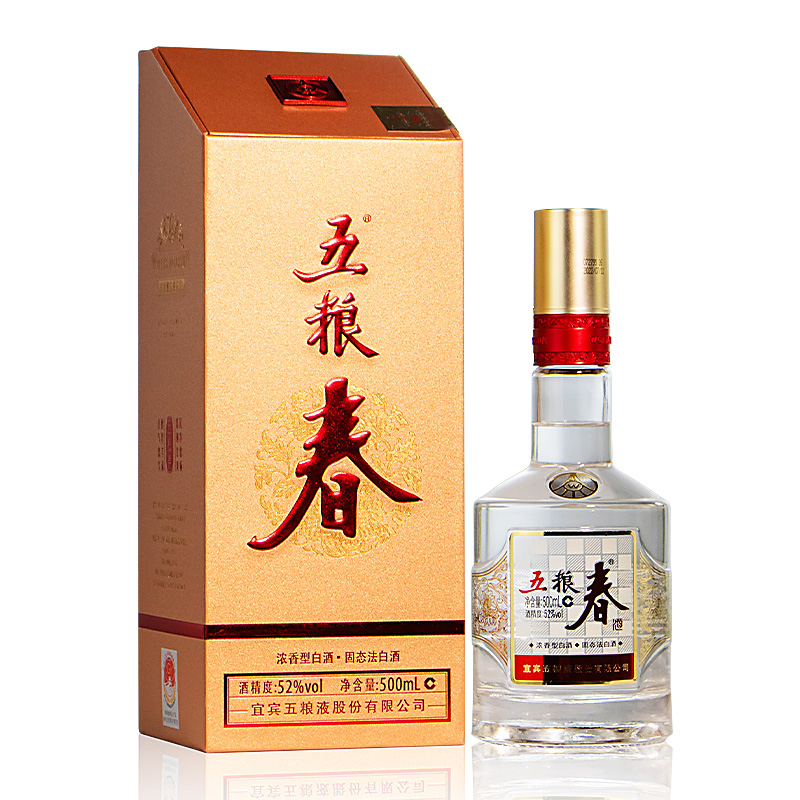 五粮液 五粮春第二代 52度500ml*1瓶 浓香型白酒