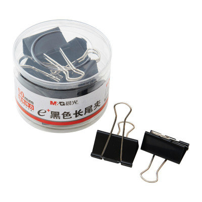 晨光(M&G)ABS92732 长尾夹Eplus50mm(筒装)黑色 1# 3盒装