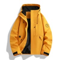 户外工装夹克冲锋衣男女同款防水夹克情侣登山服休闲潮牌连帽外套