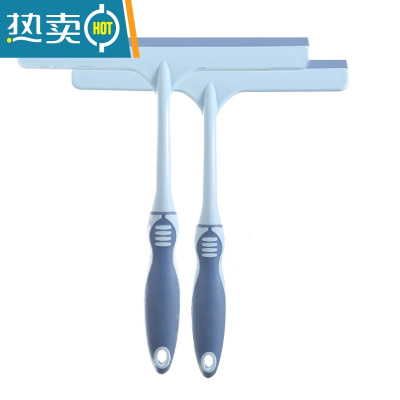 敬平擦玻璃器伸缩长柄双面擦窗器玻璃刷刮搽高楼清洁清洗窗户工具家用 大号蓝色2把