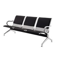 东业等候椅候车椅三人位带双扶手 排椅T-A03+西皮