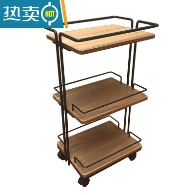 敬平日式小推车置物架落地厨房移动零食卫生间多层卧室床头收纳储物架
