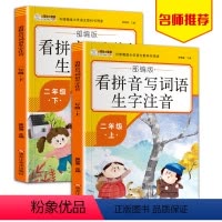 [正版]看拼音写词语二年级上下册语文书同步训练非人教版小学生阅读理解专项训练入门生字注音字帖作业本默写能手辅导资料