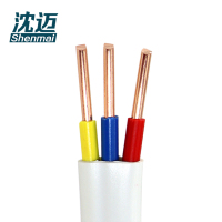 沈迈 铜芯硬电线 ZR-BVVB-3*6mm²(95米) /捆