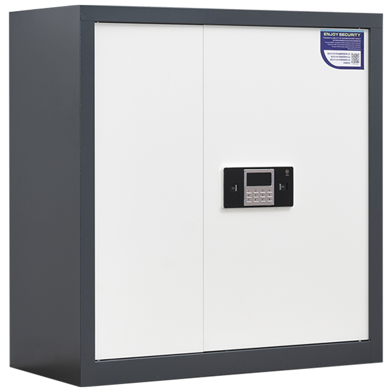尔迈 电子保密柜电子防盗密码锁矮柜 灰白套色 单节内二斗