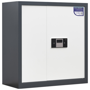 尔迈 电子保密柜电子防盗密码锁矮柜 灰白套色 单节内二斗