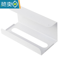 敬平厨房纸巾架免打孔铁艺用纸架 家用餐巾纸挂架橱柜门抽纸盒壁挂式 白色一个纸巾盒