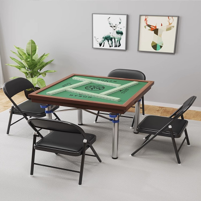 魅扣麻将桌家用折叠餐桌一体两用出租屋桌子棋牌室雀牌手搓简易麻将桌