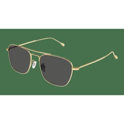 古驰(GUCCI)男款金棕尼龙灰 lens防紫外线时尚百搭飞行员太阳镜