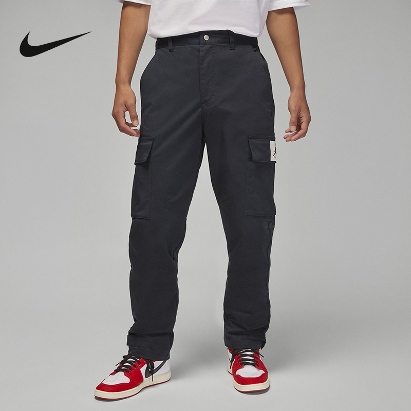 nike耐克长裤男裤2022冬季新款jordan直筒大口袋工装裤dq7343-010