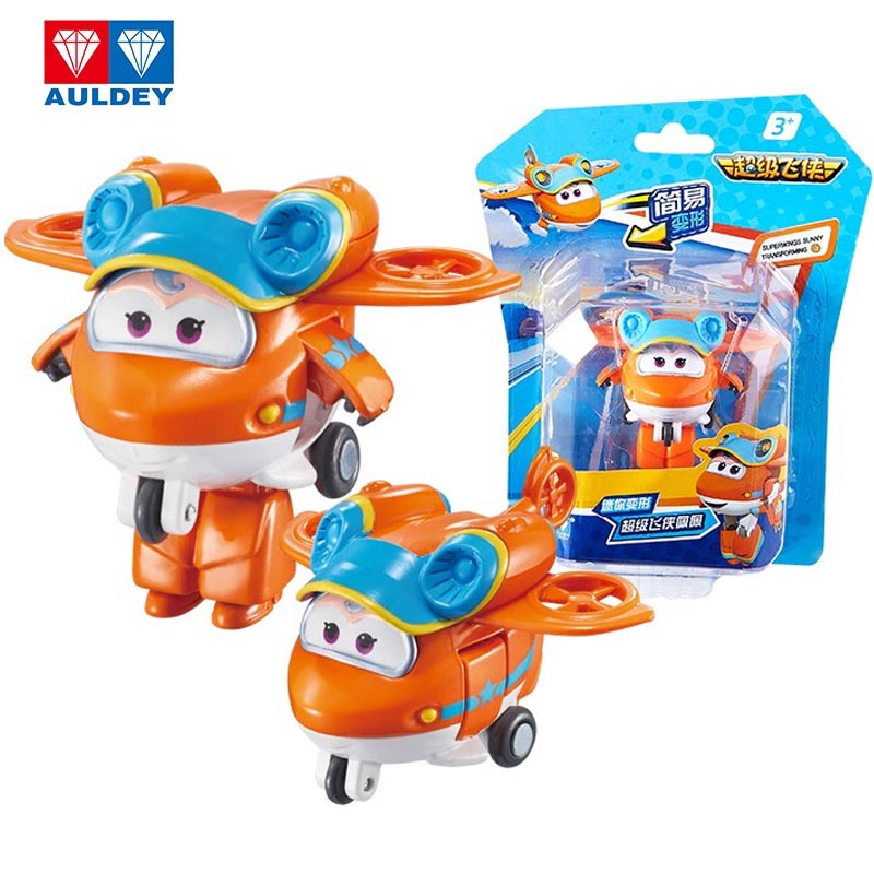 奥迪双钻超级飞侠9玩具迷你变形机器人飞机佩佩750030