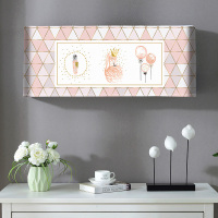 幸福派 挂机空调罩格力美的挂机空调防尘罩开机不取卧室1.5P匹挂式空调罩套盖布 4056金冠火烈鸟 80*20*35cm