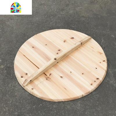 老式纯手工木制木锅盖大木头盖子杉木特大圆形实木传统木质大锅盖 FENGHOU 直径75cm