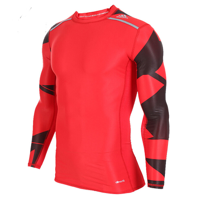 阿迪达斯男装运动紧身衣透气吸汗健身训练服打底速干长袖T恤休闲时尚运动服BK6179Z