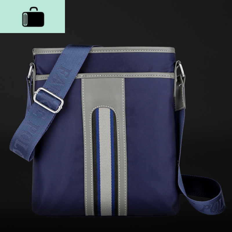 男士单肩包牛津布男包休闲背包潮流竖款斜挎包尼龙布防水潮流小包NEW LAKE男士斜挎包